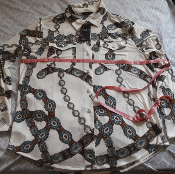 RALPH LAUREN printed top with button front - Picture 5 of 12